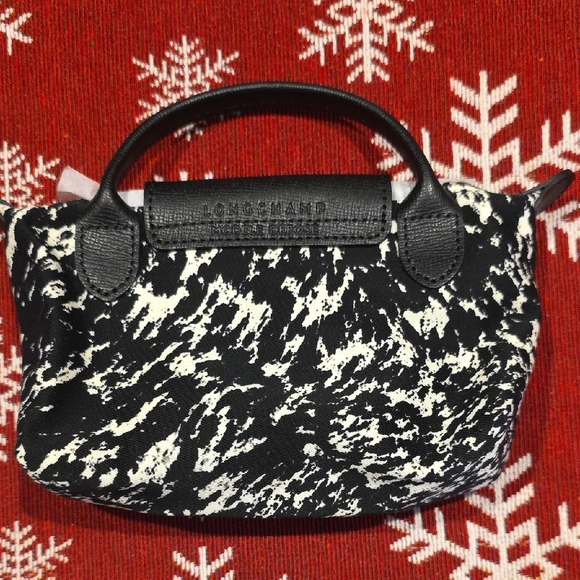 Longchamp Black and White Makeup Bag - Picture 3 of 5